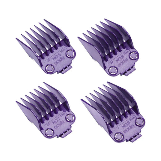 Andis 01415 Master Dual Magnet Large Comb Set - 4 Sizes, Purple