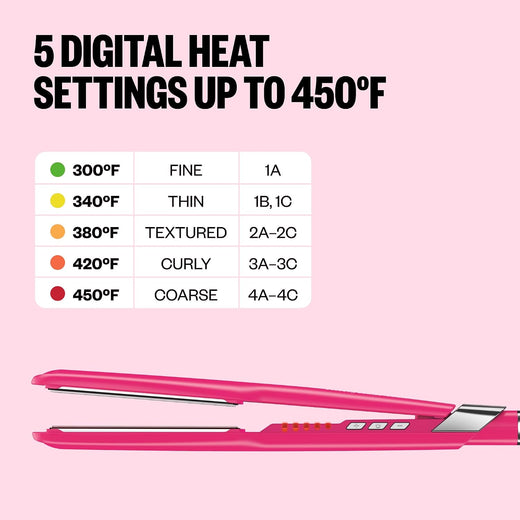 BaBylissPRO Ultra-Sleek 1.5" Straightening Iron (Hot Pink)