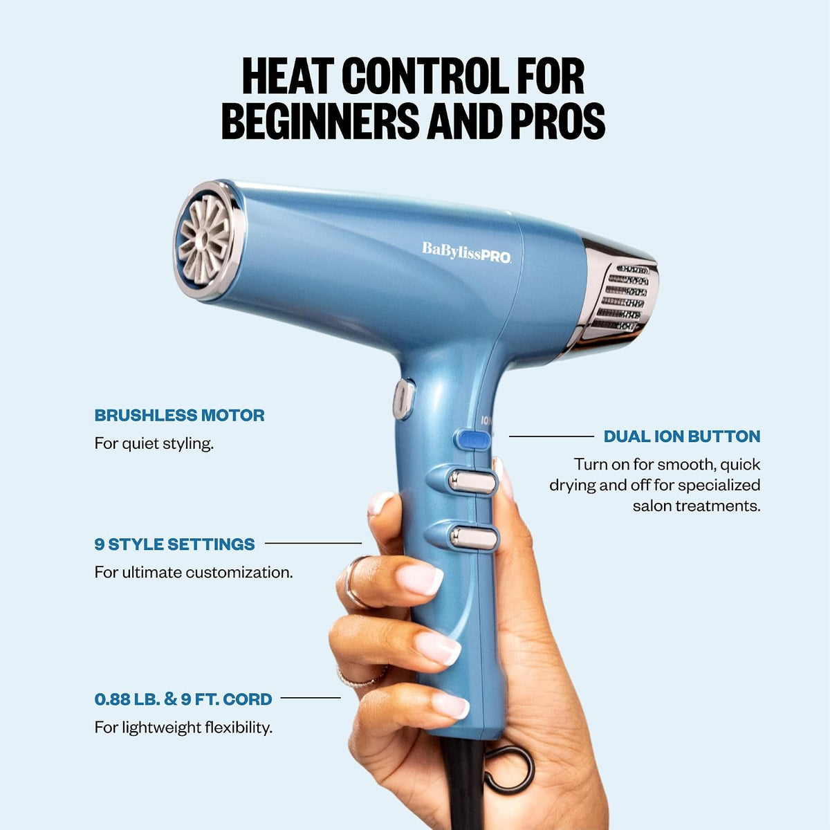 BaBylissPRO Nano Titanium Dual Ionic Dryer