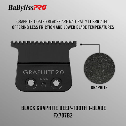 BaBylissPRO Replacement Black Graphite Deep Tooth T-Blade