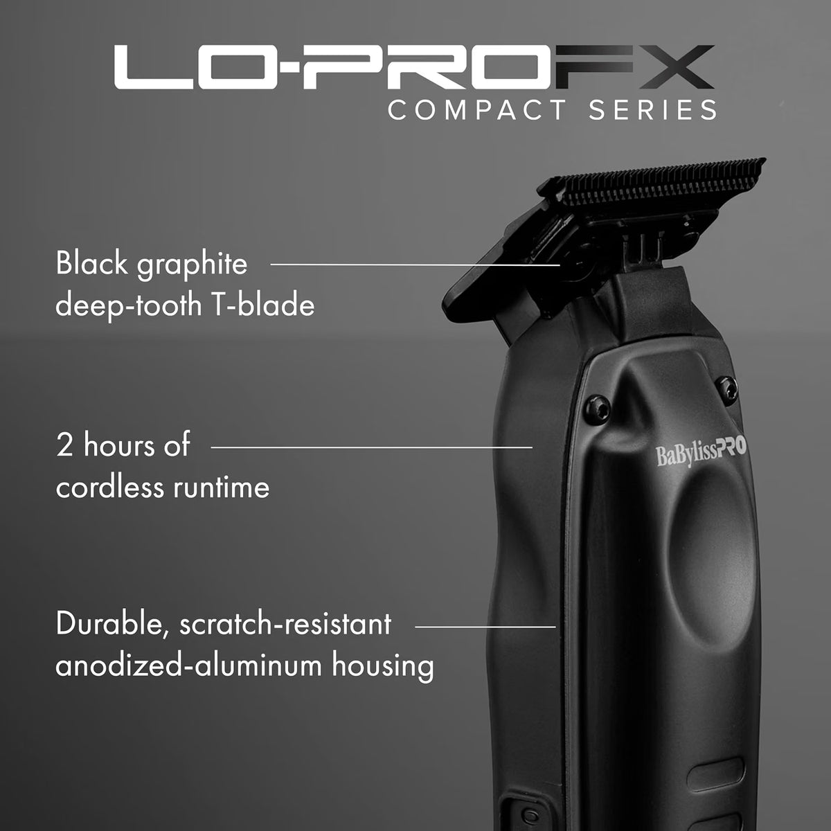 BaBylissPRO LO-PROFX Compact Series Trimmer & Shaver (Black)