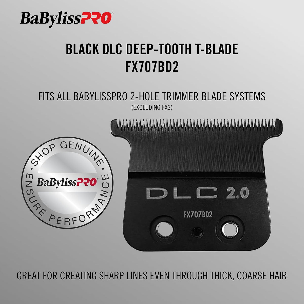 BaBylissPRO DLC 2.0 Deep-Tooth T-Blade Replacement Trimmer Blade