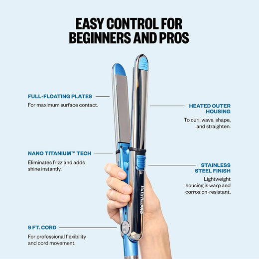 BaBylissPRO Nano Titanium Prima3100 1" Ionic Styling Iron