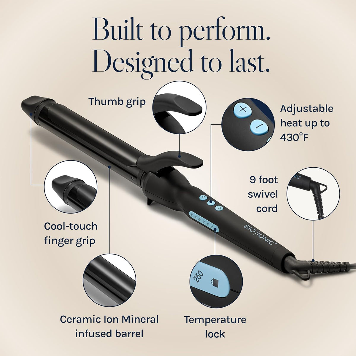 Bio Ionic Long Barrel Curling Iron 1.25"