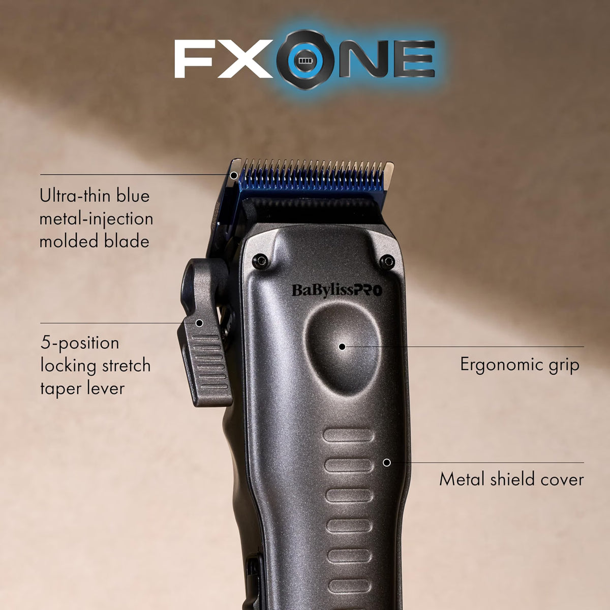 BaBylissPRO FXONE Lo-ProFX High Performance Clipper (Silver)
