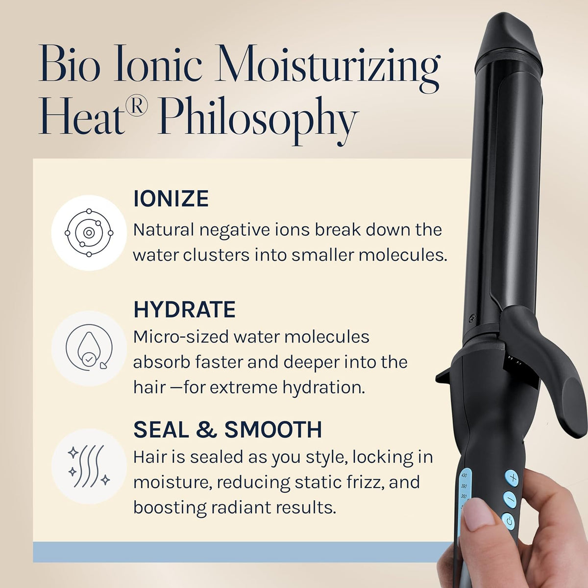 Bio Ionic Long Barrel Curling Iron 1.25"
