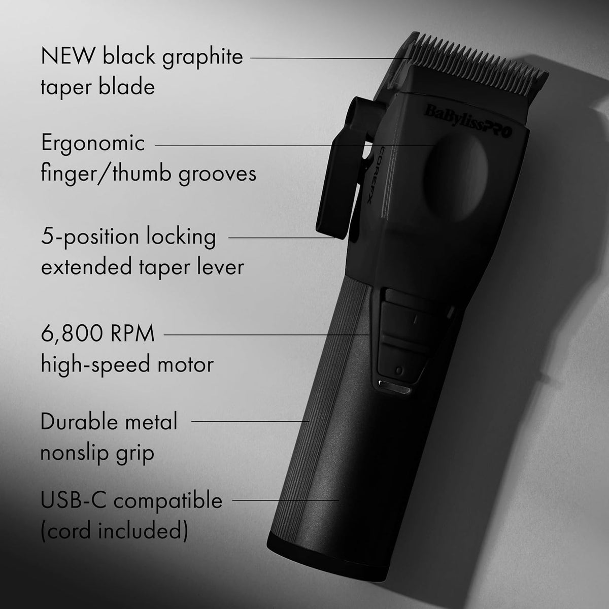BaBylissPRO COREFX Clipper (Black)