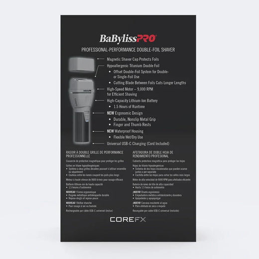 BaBylissPRO Compact CoreFX Double Foil Shaver (FX75FS2)