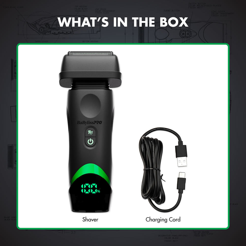 BaBylissPRO x Tomb45 Wireless Charging Foil Shaver (Black)