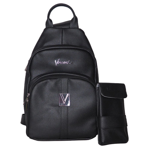 Vincent Black Leather Shoulder Bag (#VT10313)