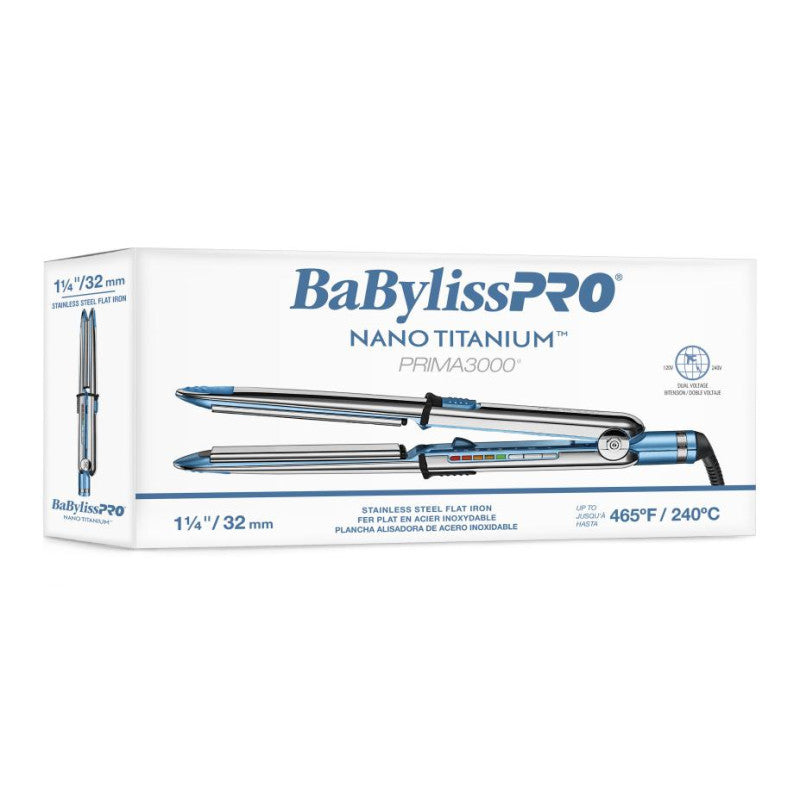 BaBylissPRO Nano Titanium Prima3000 1 1/4" Ionic Styling Iron