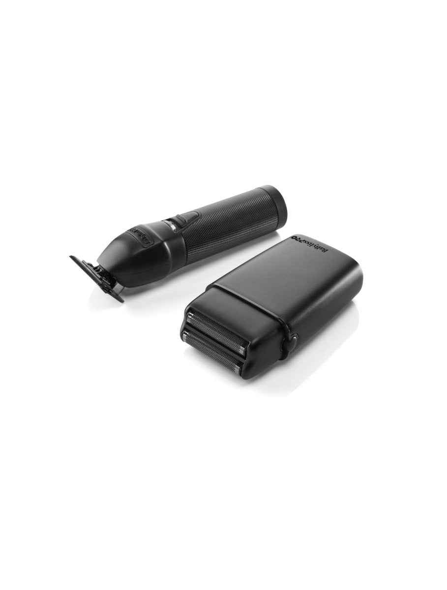 BabylissPro Black Trimmer & Double Foil Shaver Combo