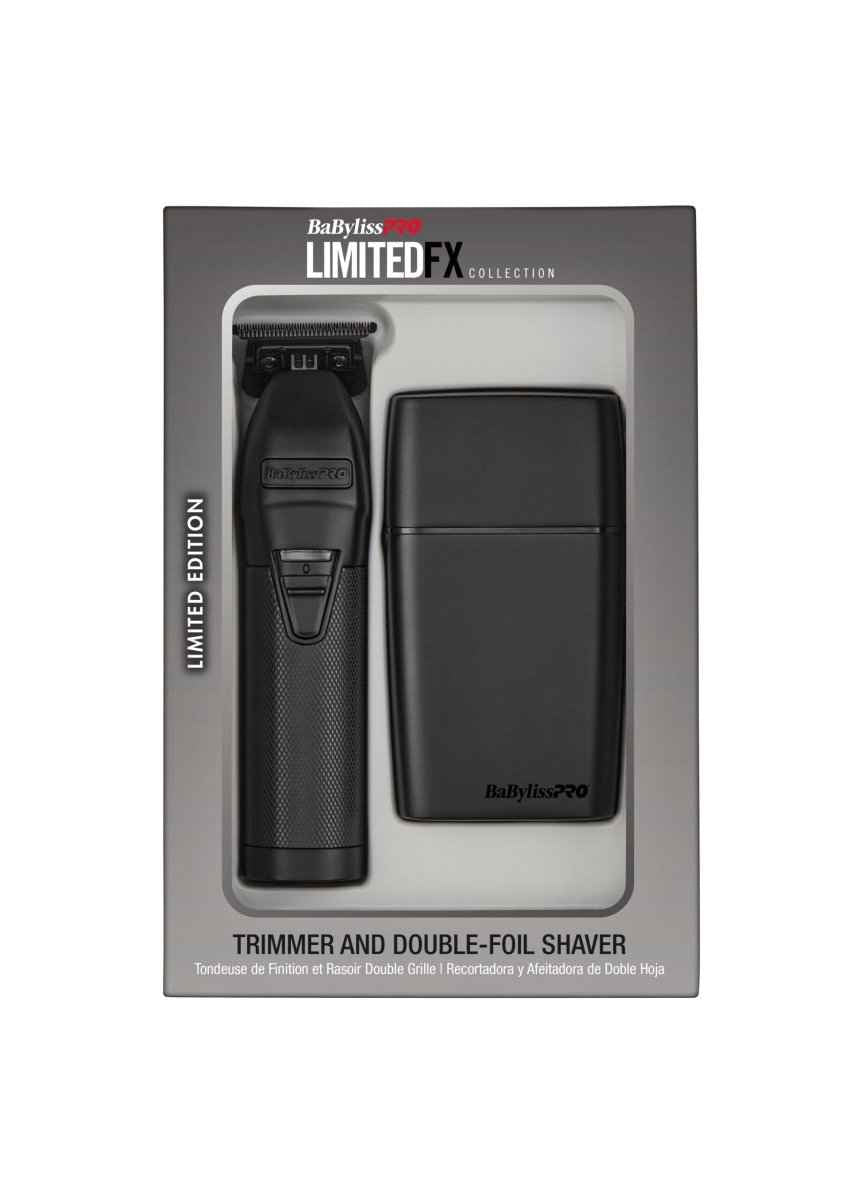 BabylissPro Black Trimmer & Double Foil Shaver Combo