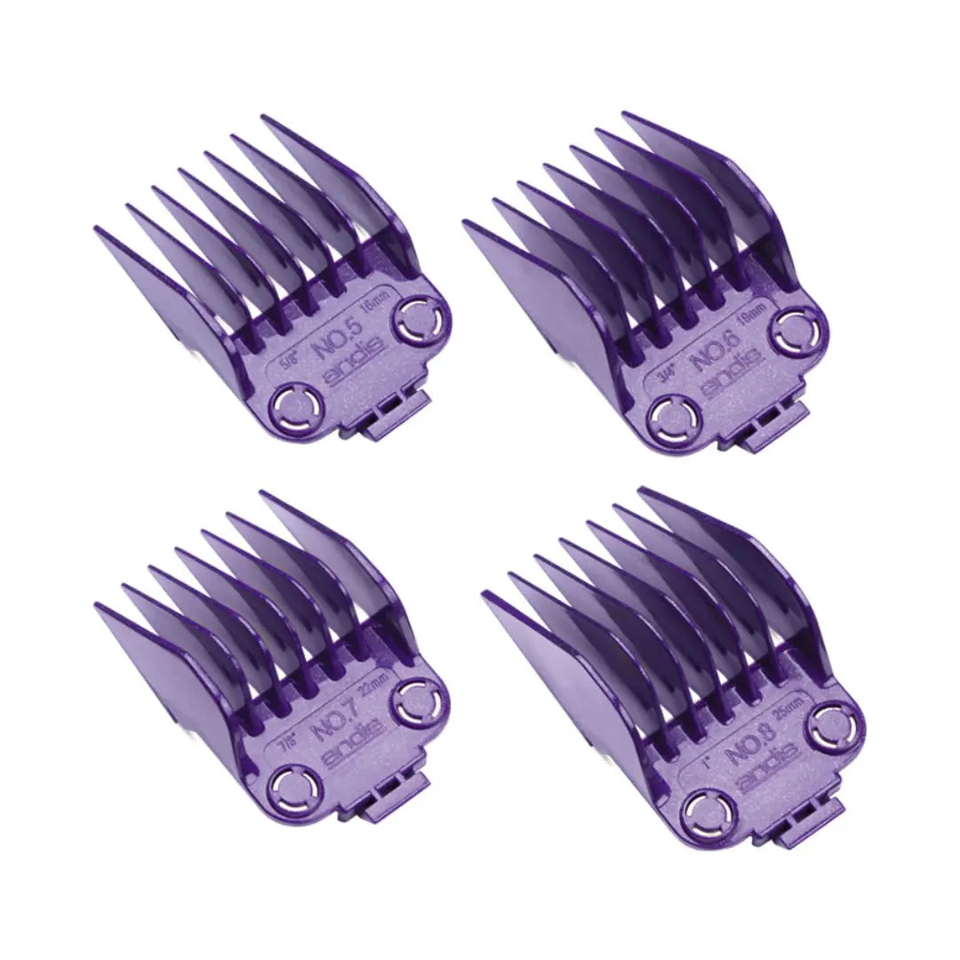 Andis 01415 Master Dual Magnet Large Comb Set - 4 Sizes, Purple