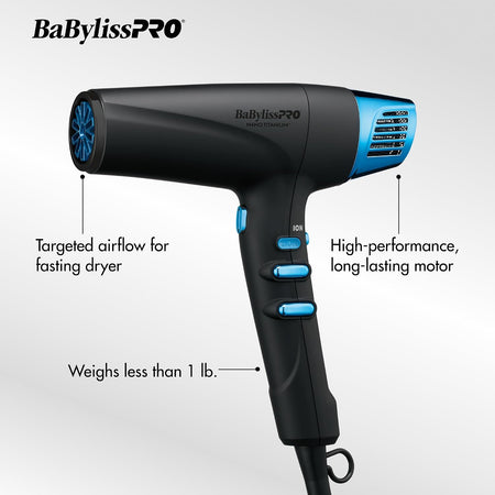 BaBylissPRO Nano Titanium Dual Ionic Dryer