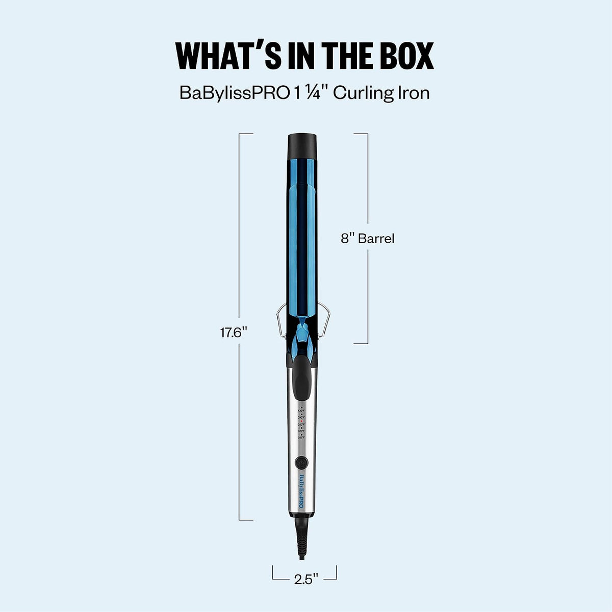 BaBylissPRO Nano Titanium 1 1/4" Extended Barrel Curling Iron