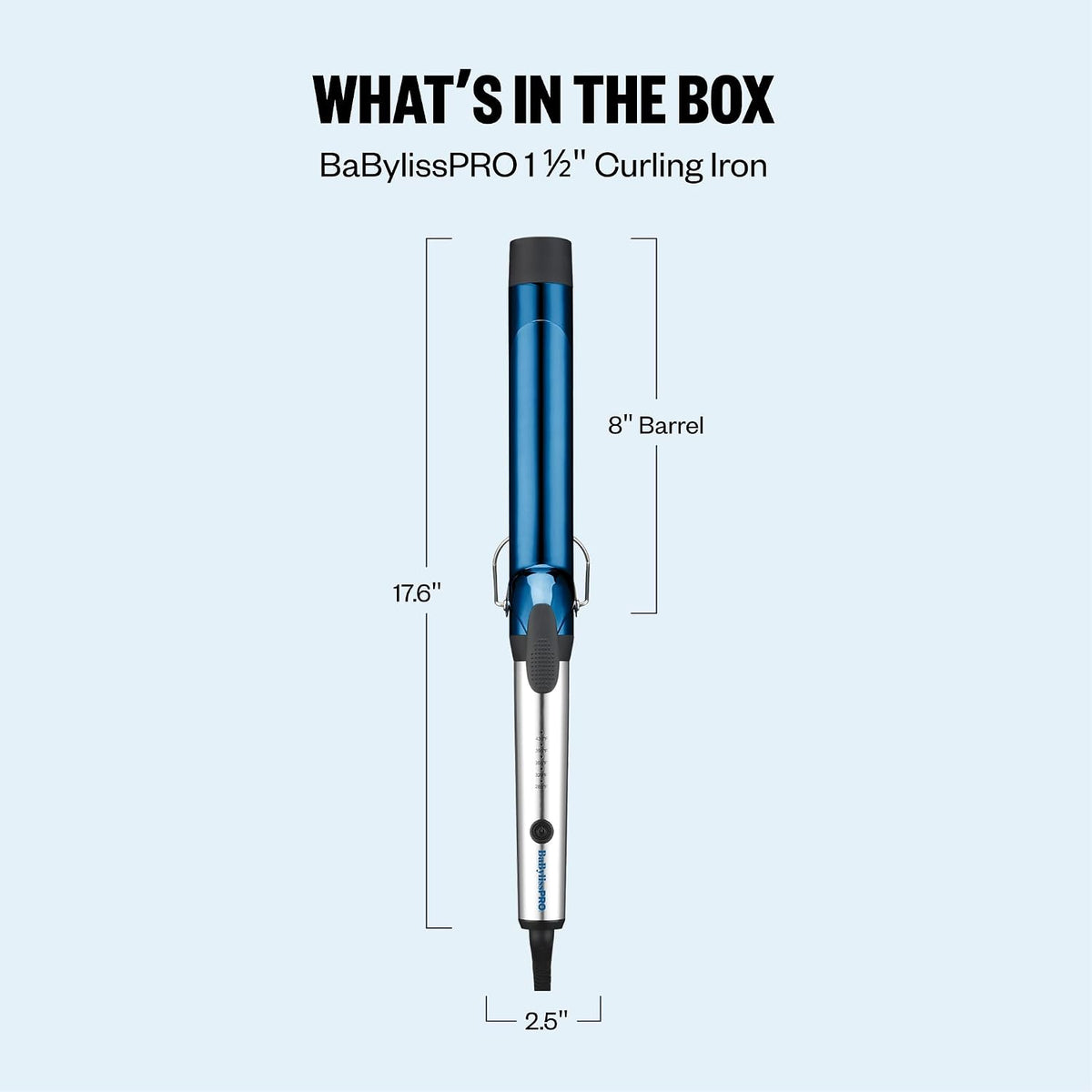 BaBylissPRO Nano Titanium 1 1/2" Extended Barrel Curling Iron