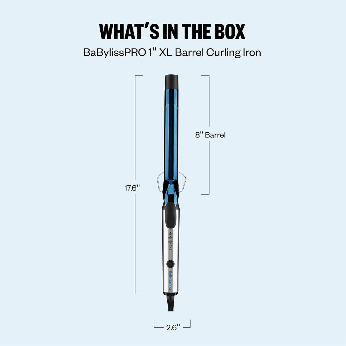 BaBylissPRO Nano Titanium 1" Extended Barrel Curling Iron
