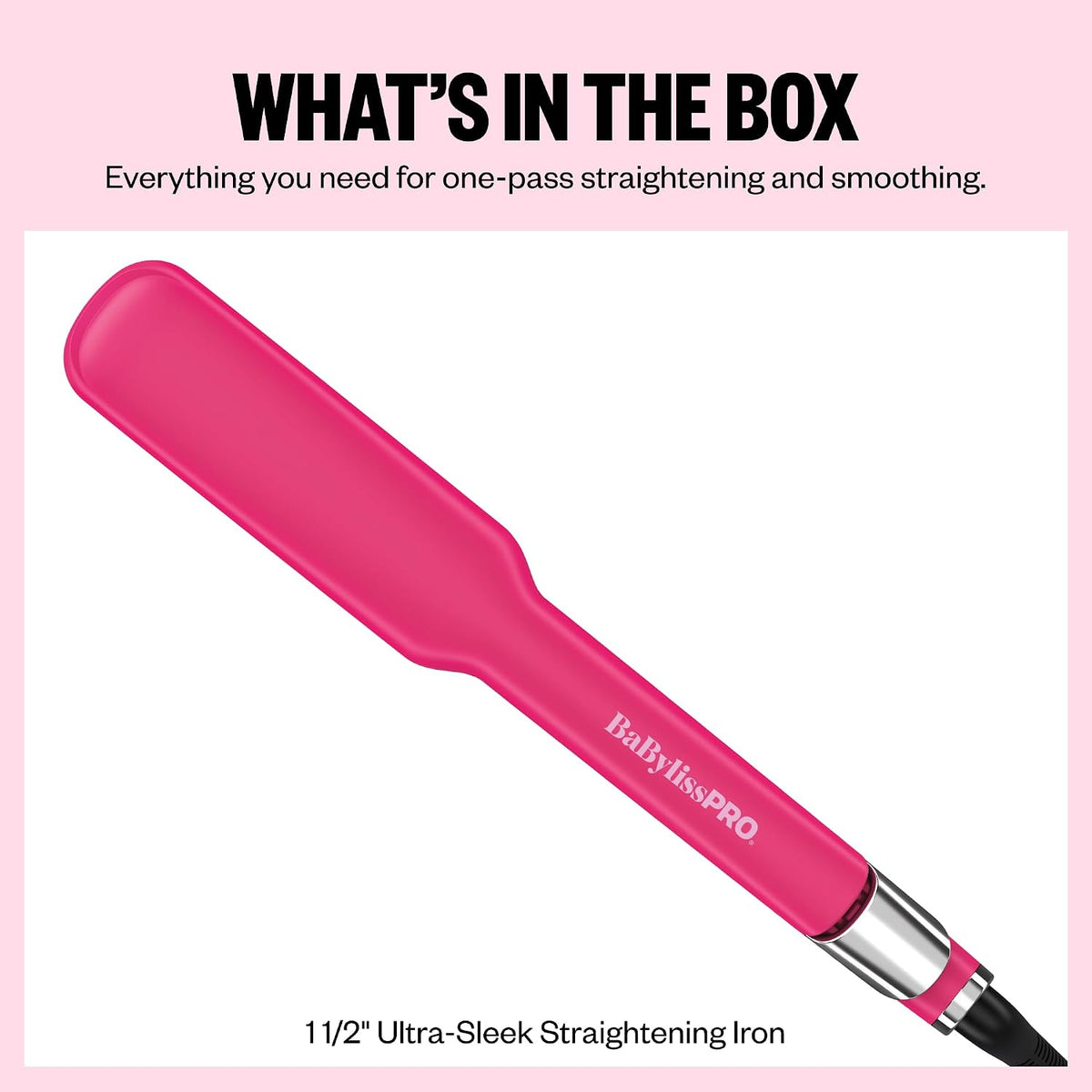 BaBylissPRO Ultra-Sleek 1.5" Straightening Iron (Hot Pink)
