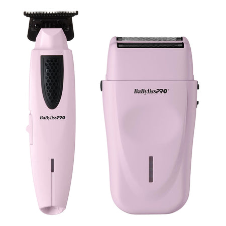 BaBylissPRO LithiumFX+ Trimmer & Double-Foil Shaver (Pink)