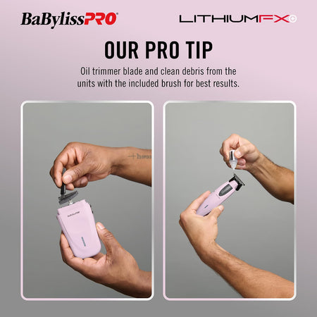 BaBylissPRO LithiumFX+ Trimmer & Double-Foil Shaver (Pink)