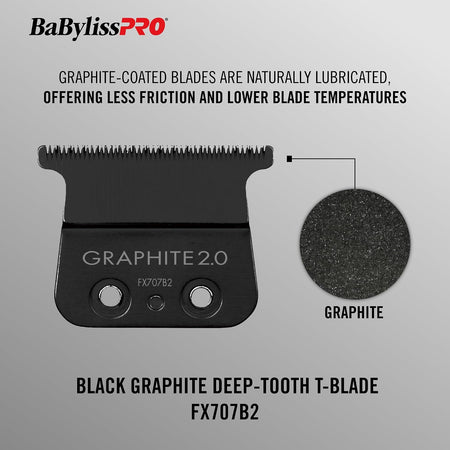 BaBylissPRO Replacement Black Graphite Deep Tooth T-Blade