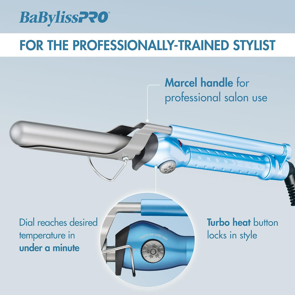 BaBylissPRO Nano Titanium 3/4" Marcel Curling Iron