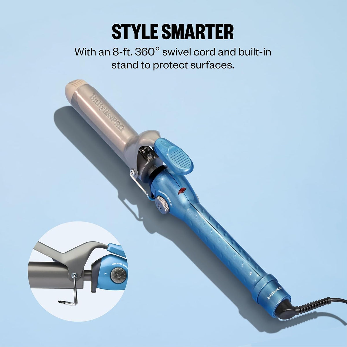 BaBylissPRO Nano Titanium 1 1/4" Spring Curling Iron