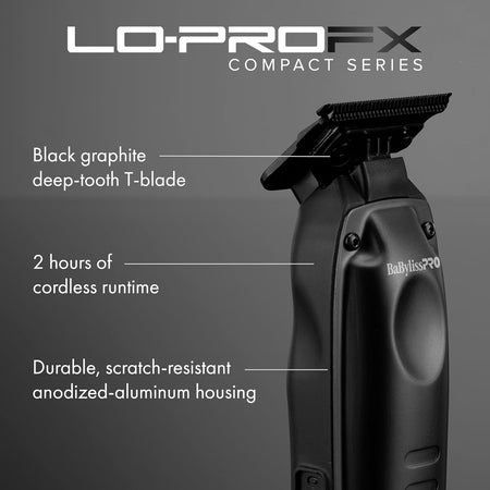 BaBylissPRO LO-PROFX Compact Series Trimmer & Shaver (Black)
