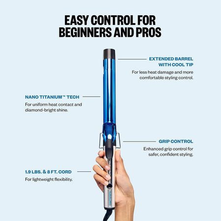 BaBylissPRO Nano Titanium 1 1/4" Extended Barrel Curling Iron
