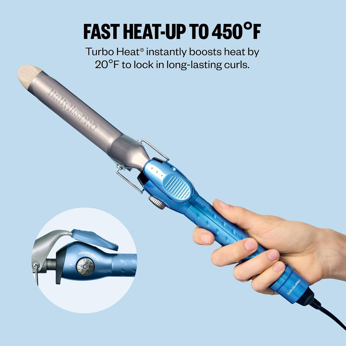 BaBylissPRO Nano Titanium 1" Spring Curling Iron