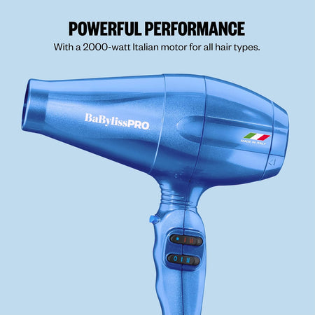 BaBylissPRO Nano Titanium Portofino Full-Size Dryer (Blue)