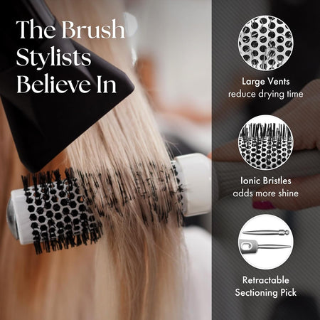 Olivia Garden Ceramic + Ion Thermal Collection Hair Brush (1 3/8")