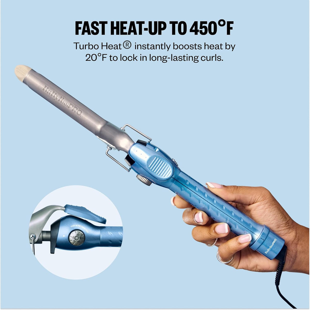 BaBylissPRO Nano Titanium 3/4" Spring Curling Iron