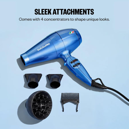 BaBylissPRO Nano Titanium Portofino Full-Size Dryer (Blue)