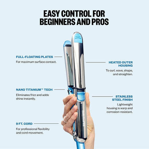 BaBylissPRO Nano Titanium Prima3000 1 1/4" Ionic Styling Iron