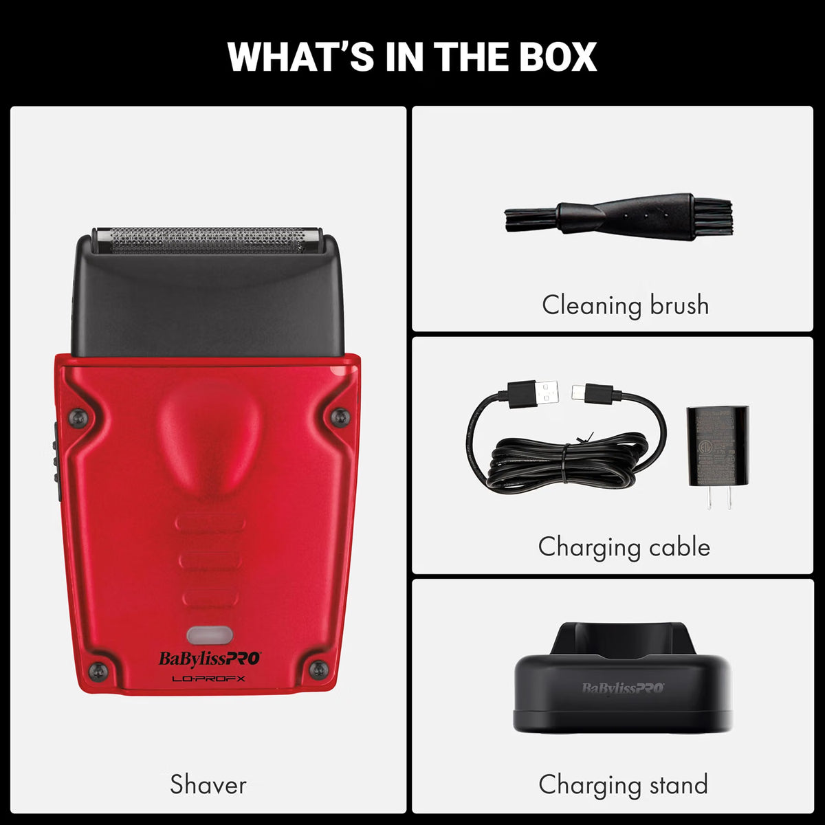 BaBylissPRO® Limited Edition LO-PROFX Compact Single-Foil Shaver (Red)