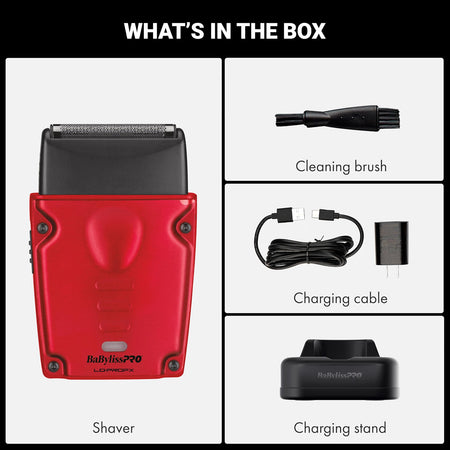 BaBylissPRO® Limited Edition LO-PROFX Compact Single-Foil Shaver (Red)