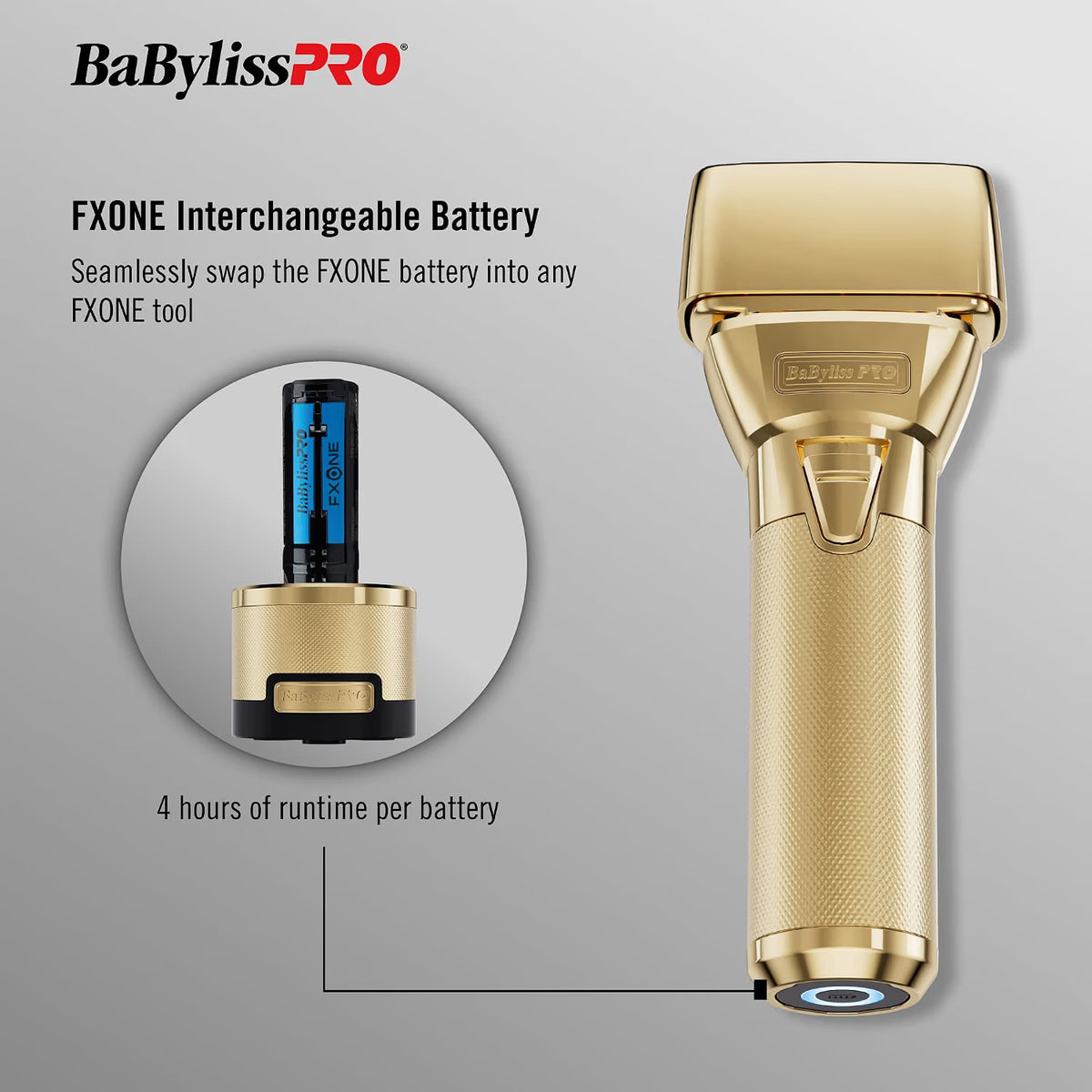 BaBylissPRO FXONE™ GOLDFX Double Foil Shaver