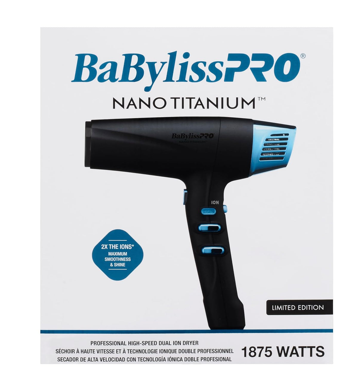 BaBylissPRO Nano Titanium Dual Ionic Dryer