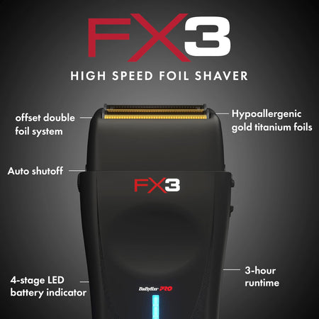 BaBylissPRO FX3 Professional High Speed Foil Shaver