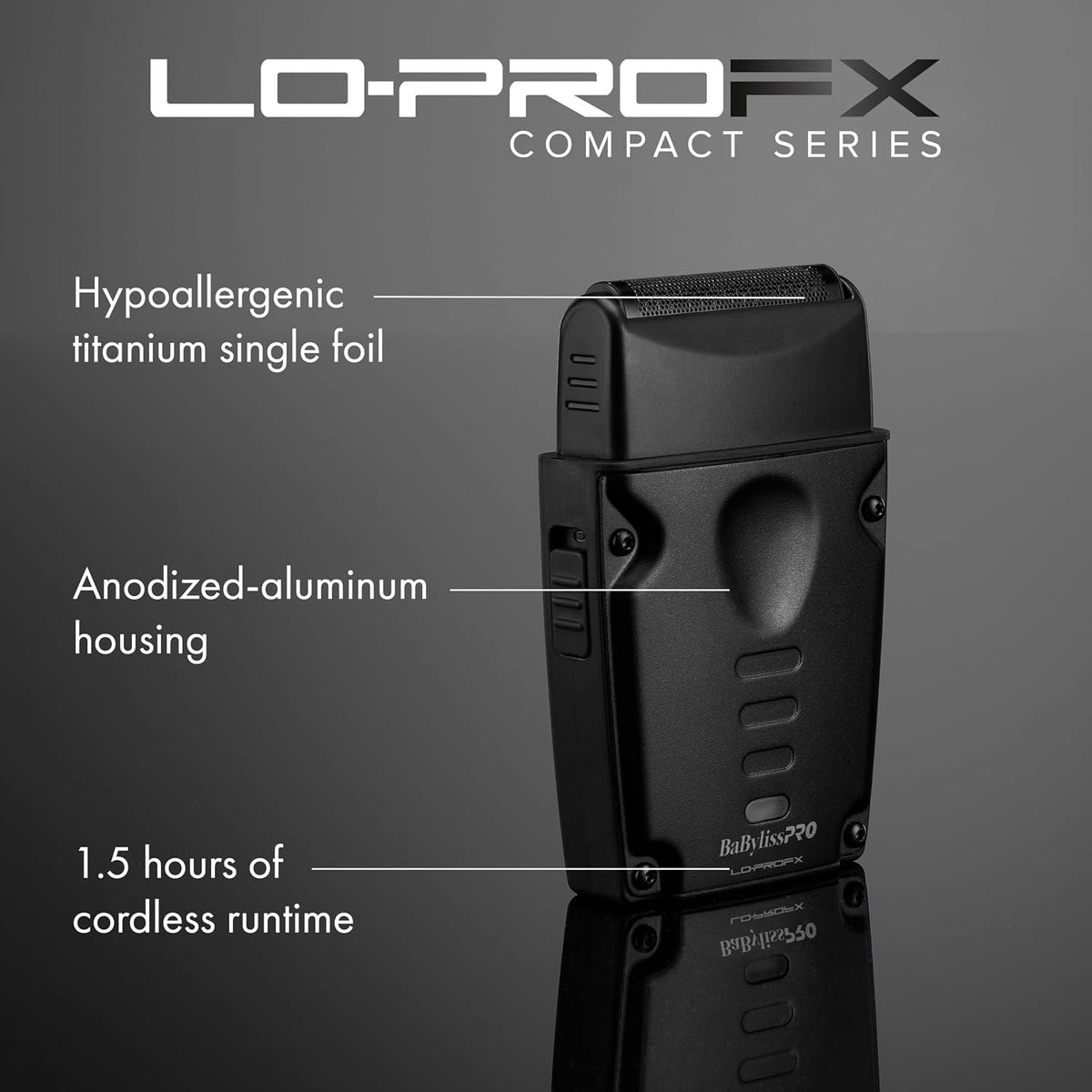 BaBylissPRO Compact LO-PROFX Shaver (Black)