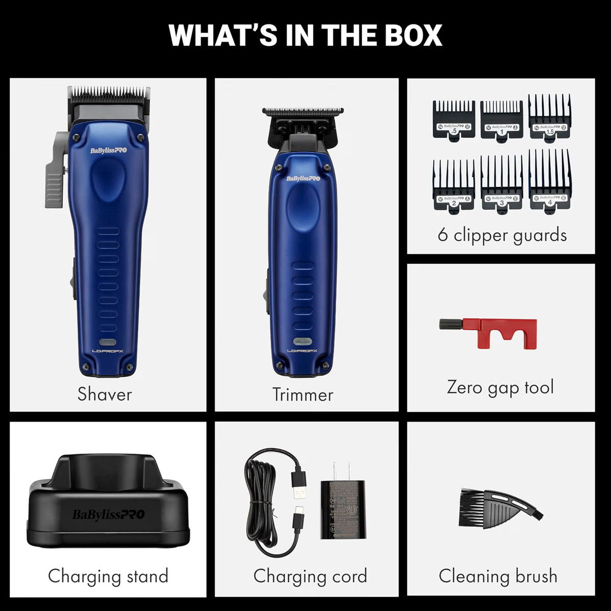 BaBylissPRO LO-PROFX Compact Series Clipper & Trimmer (Blue)