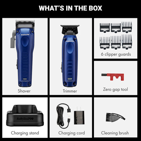 BaBylissPRO LO-PROFX Compact Series Clipper & Trimmer (Blue)