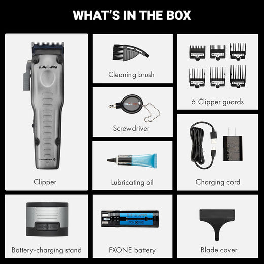 BaBylissPRO FXONE Lo-ProFX High Performance Clipper (Silver)