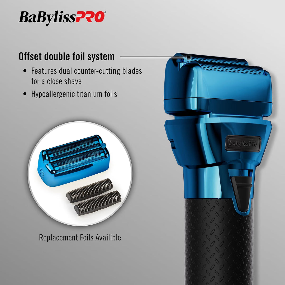 BaBylissPRO® FXONE BlueFX Double Foil Shaver