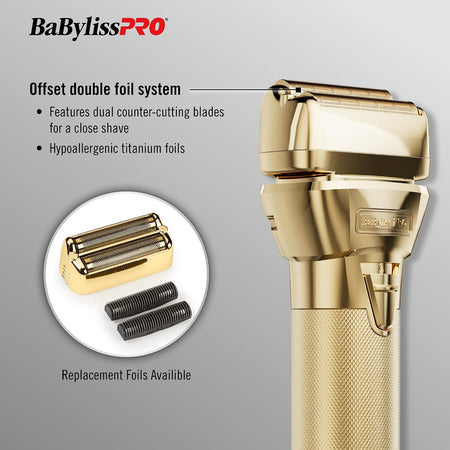 BaBylissPRO FXONE™ GOLDFX Double Foil Shaver