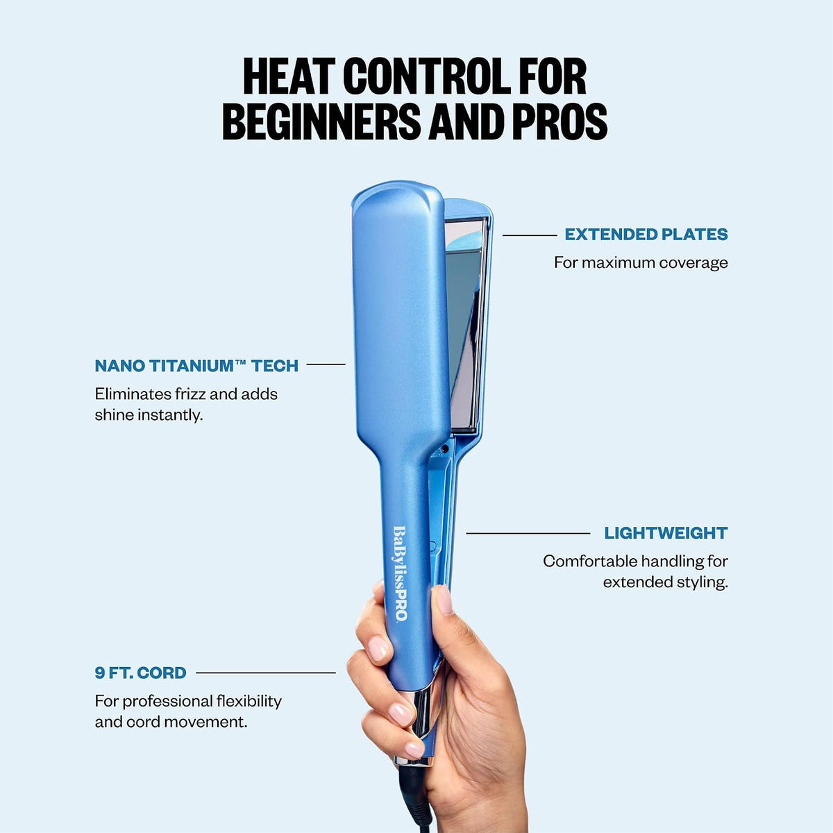 BaBylissPRO Nano Titanium 2" Ultra-Sleek Straightening Iron