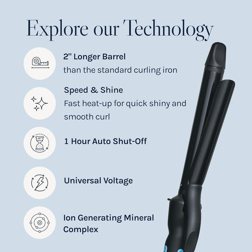Bio Ionic Long Barrel Curling Iron 1"