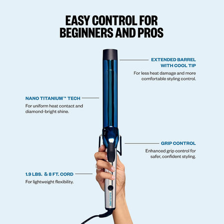 BaBylissPRO Nano Titanium 1 1/2" Extended Barrel Curling Iron